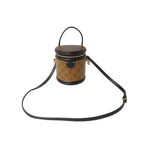 LOUIS VUITTON Cannes Shoulder Bag Monogram Reverse Brown Black